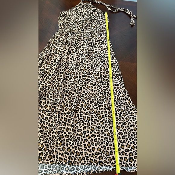 PrettyGarden Leopard Print Halter dress size M 100% viscose - Picture 7 of 8